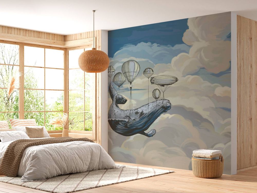 Luchtballonnen met een walvis