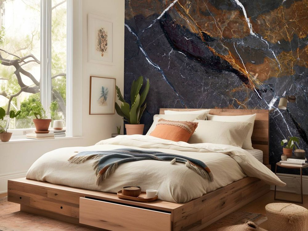 Marmer met warme kleuren