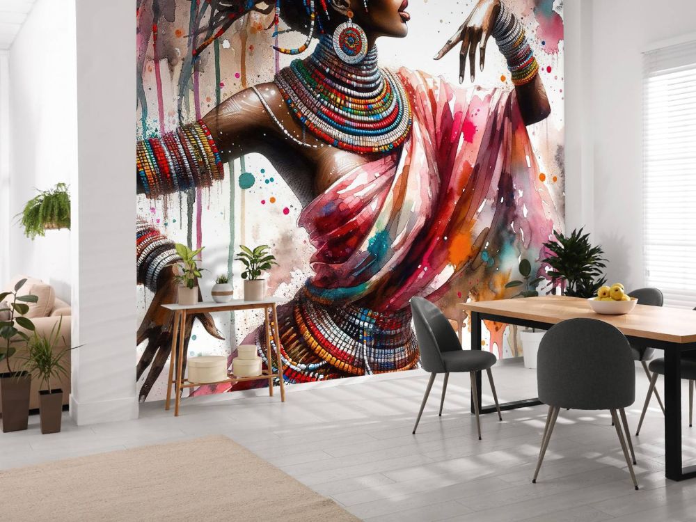 Watercolor African Dancer