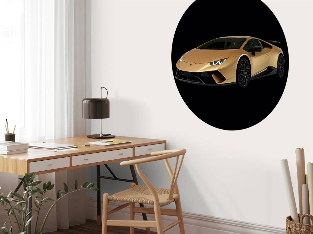 Lamborghini Huracán - Rechter voorkant, zwart