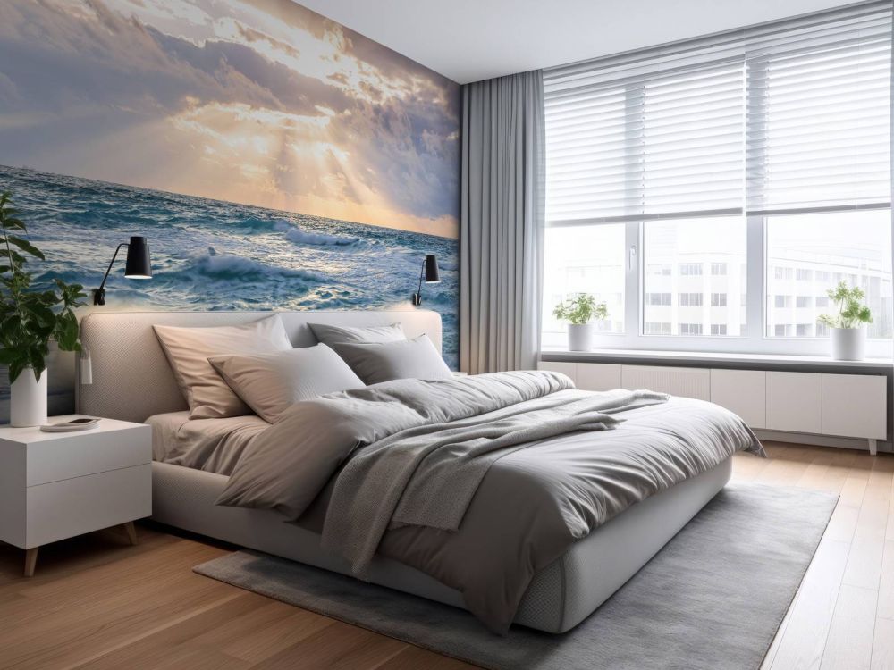 Zonnestralen bij de zee
