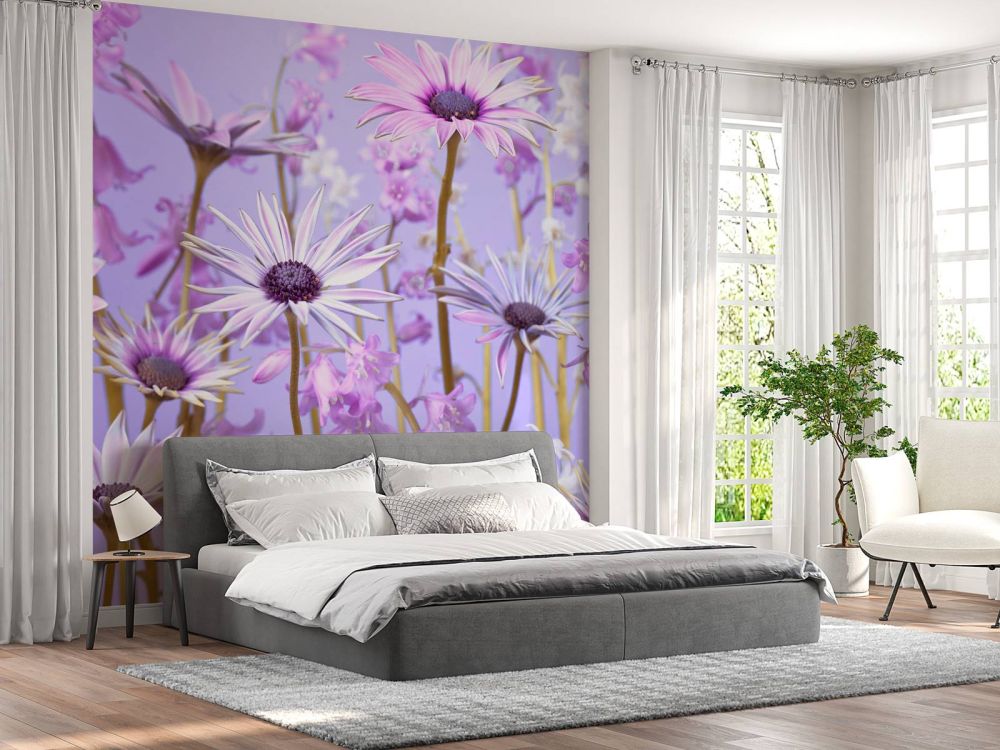Kleurrijke paarse bloemen