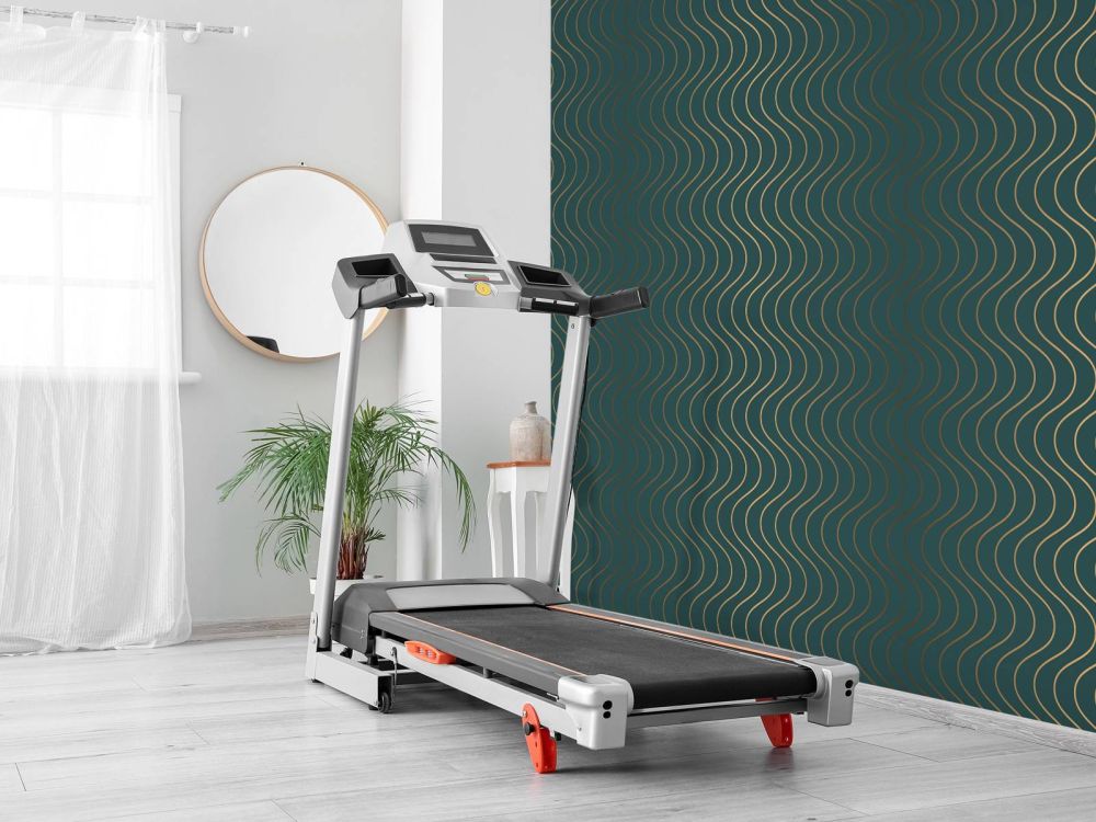 Golvend teal patroon
