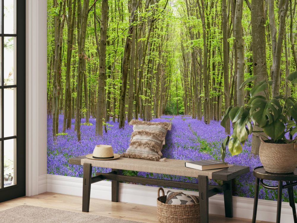 Bandensporen door het bos