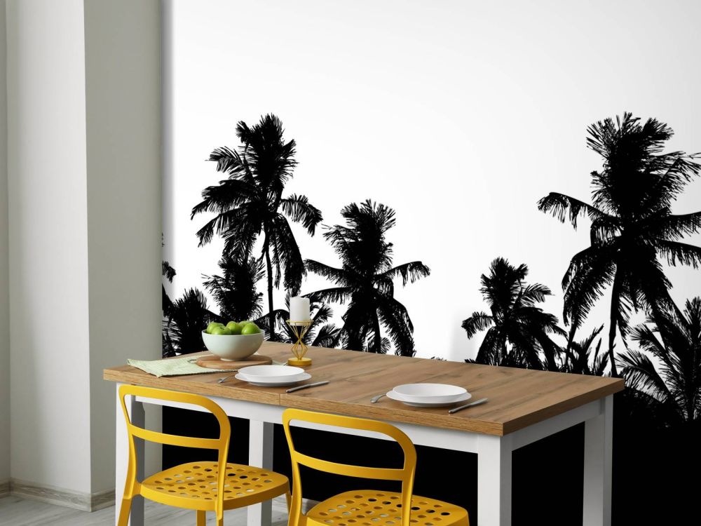 Silhouette palmbomen
