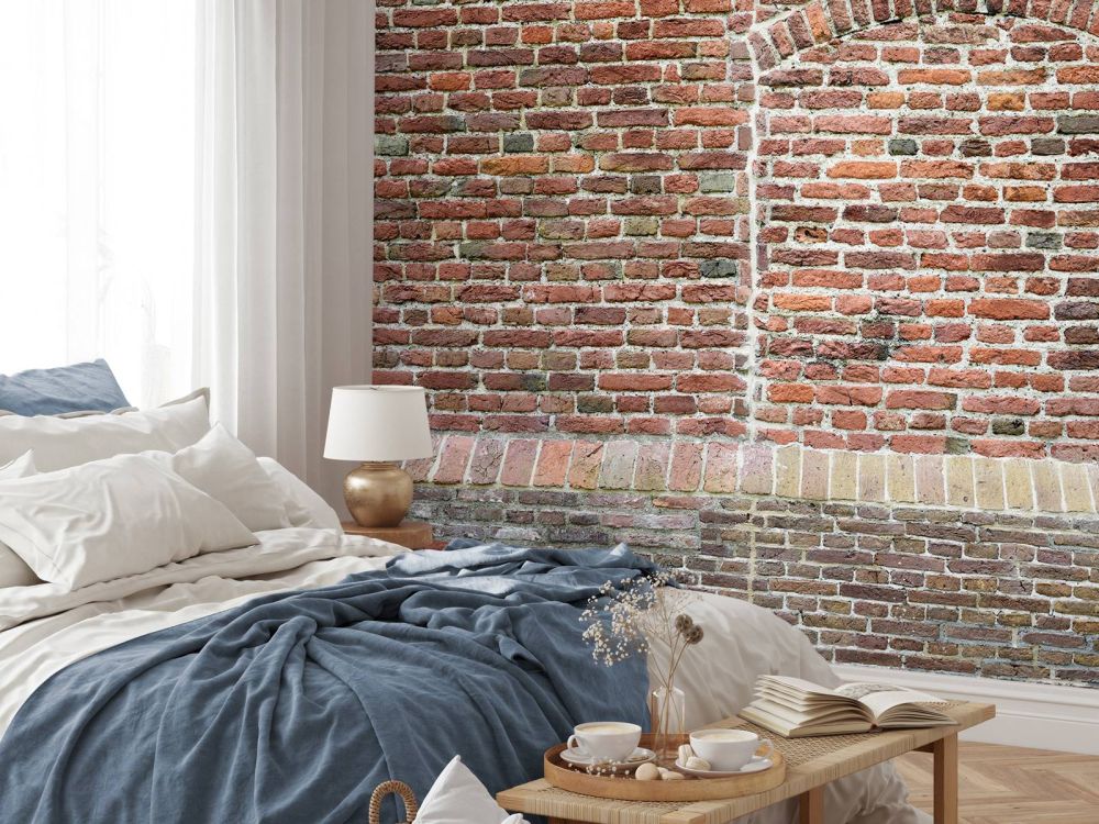 Oude gescheurde muur