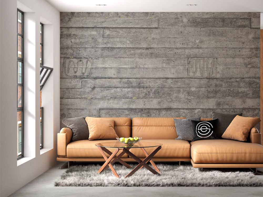 Houten vergrijsde wand