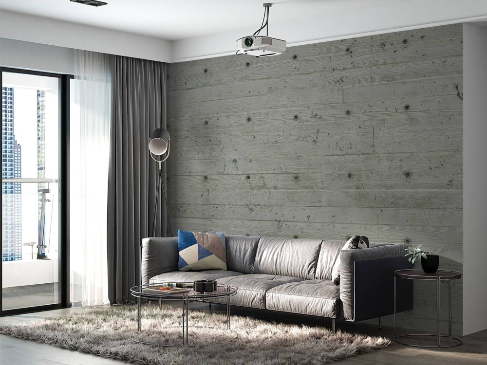 Beton met hout look