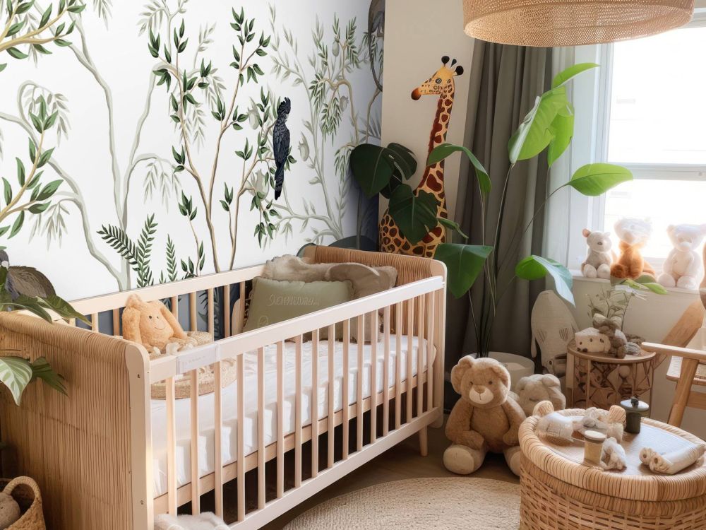 Getekende dieren in de jungle