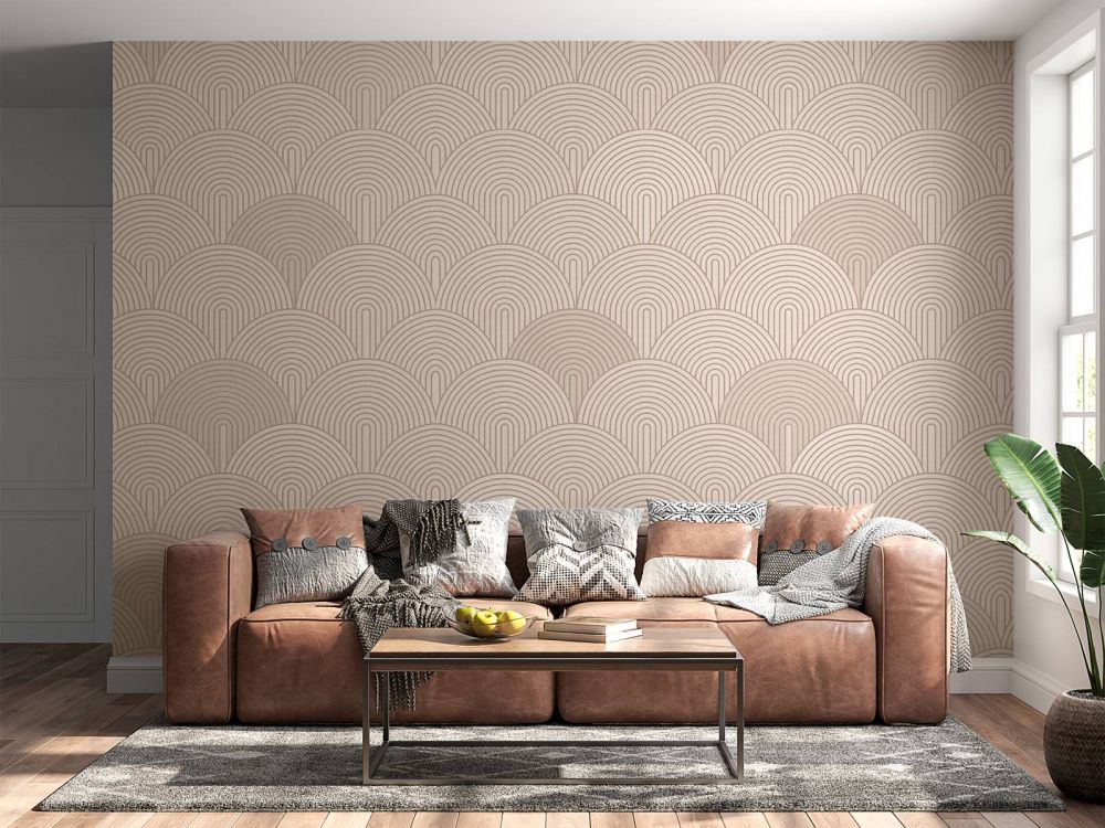 Boho Arches & Curves - terracotta peach