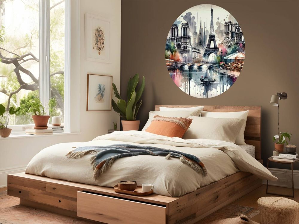 Watercolor Paris Abstract