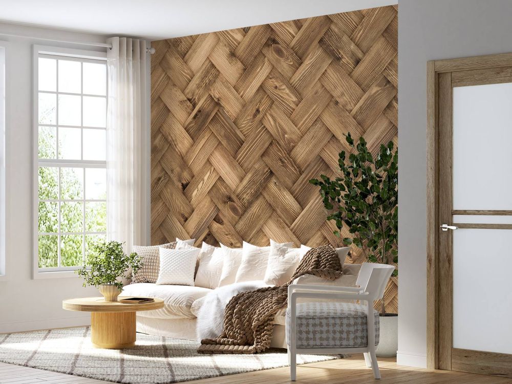 Natuurlijk houten visgraat
