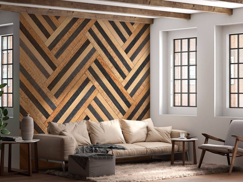 Visgraat van hout