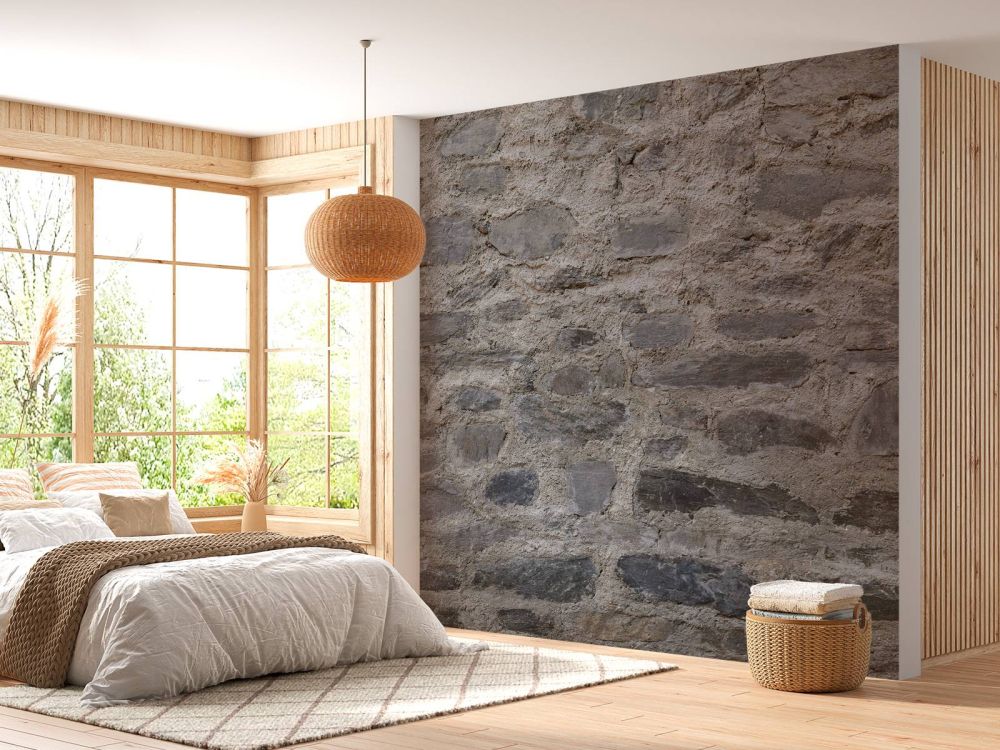 Muur met ruwe stenen