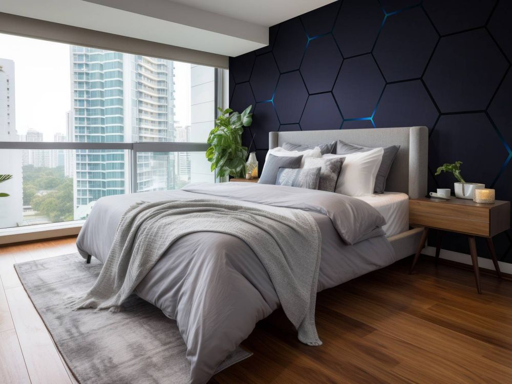 Donker grijze hexagons