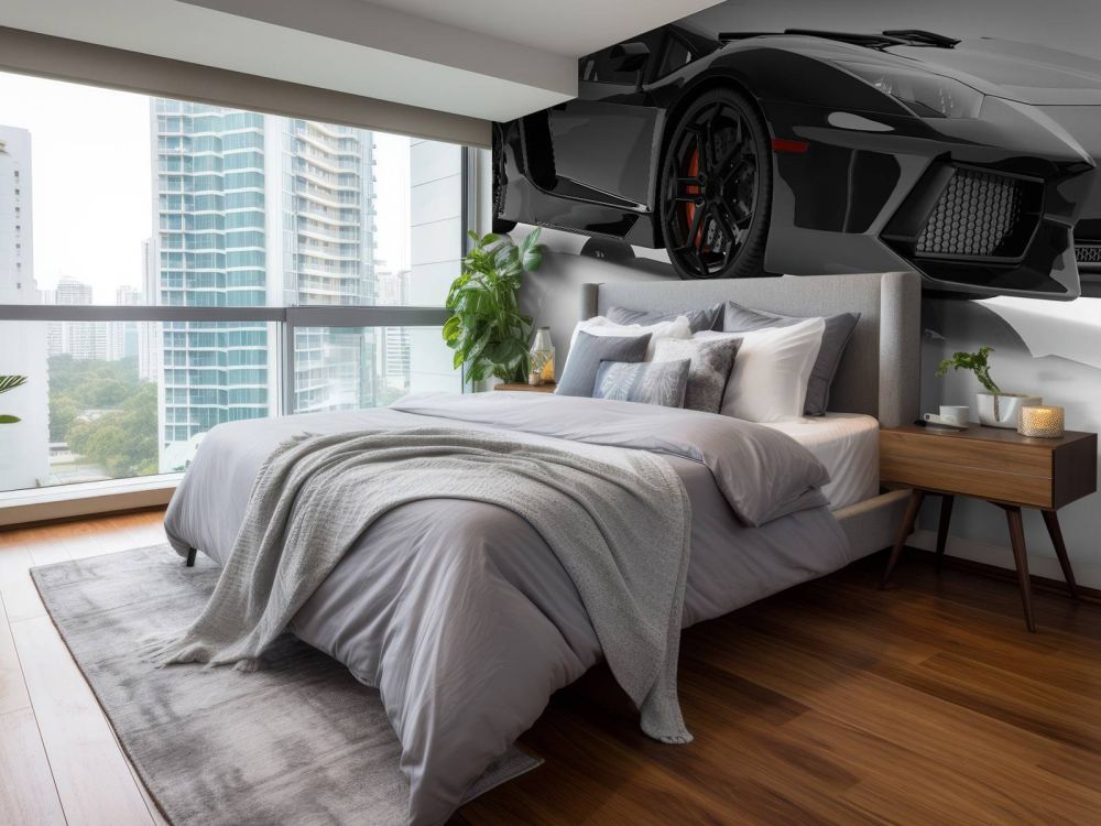 Zwarte supercar