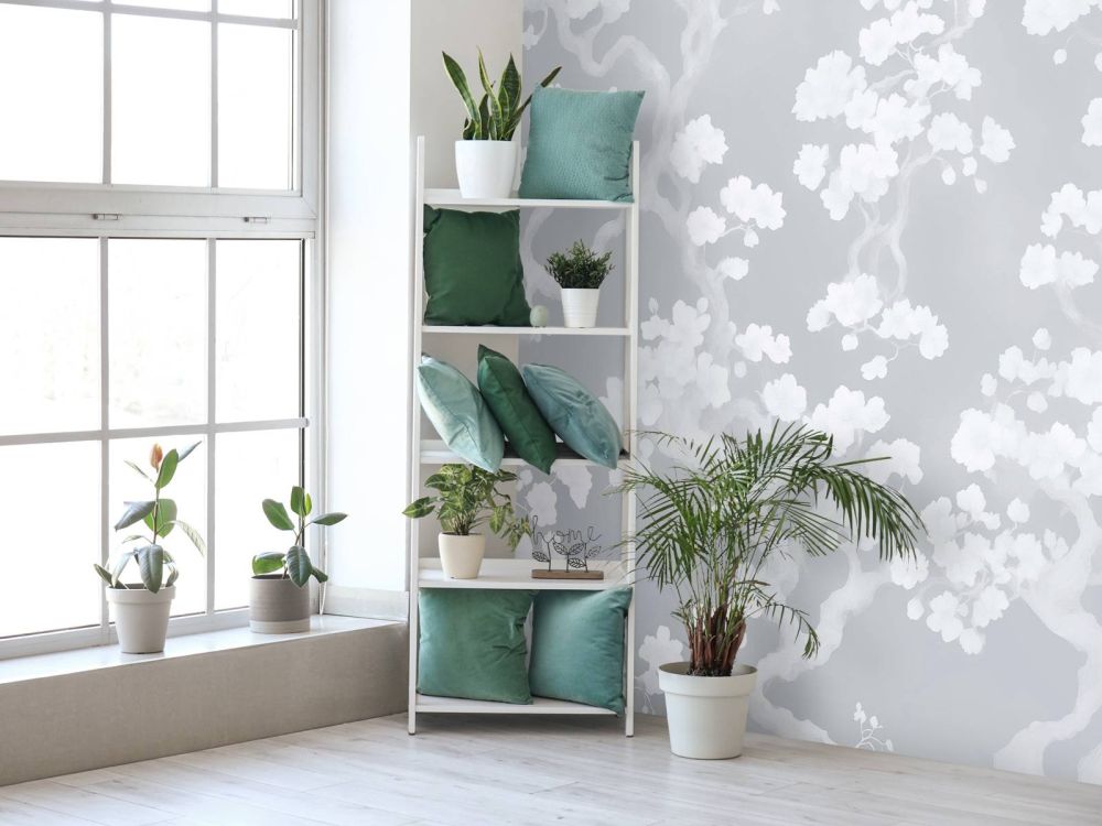 Wonderful blooming forest - blue