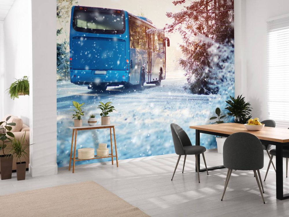 Bus in de winter