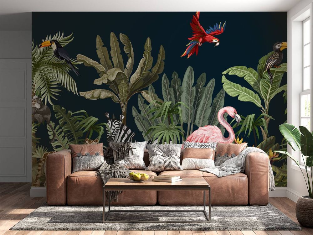 Gekleurde jungle dieren
