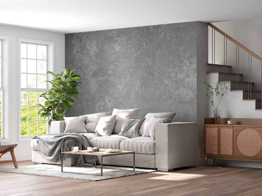 Donker geborsteld beton