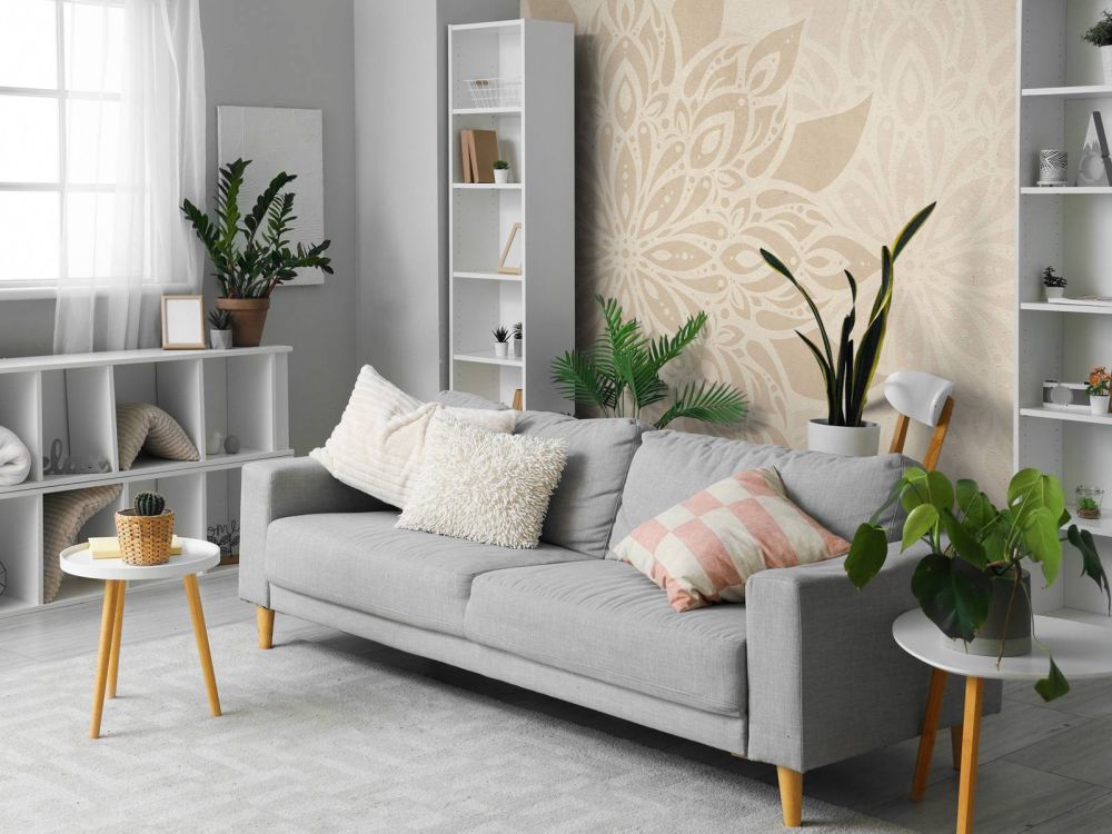 Beige Mandala Dubbel