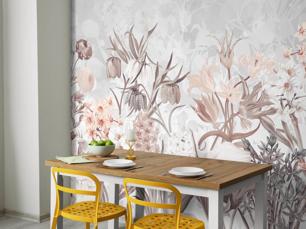 Spring Flowers - Ethereal Gray