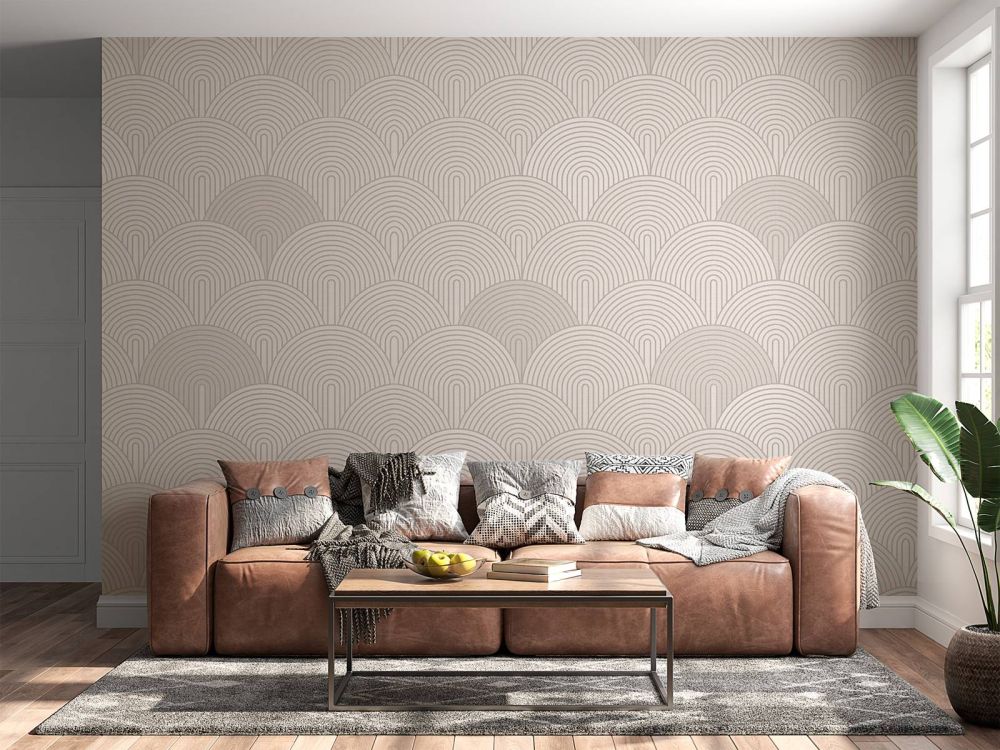 Boho Arches & Curves - neutral beige