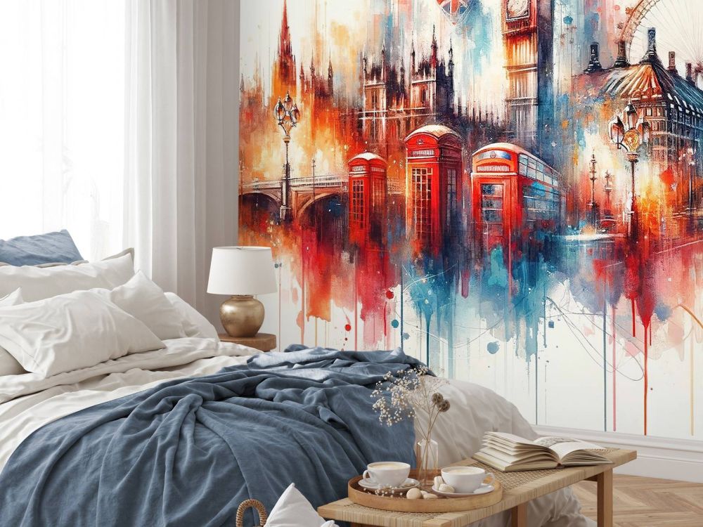 Watercolor London Skyline