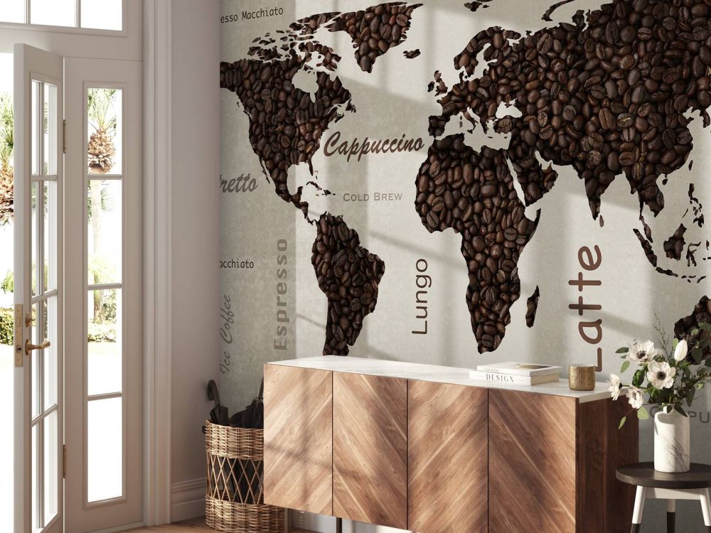 Wereldkaart koffie