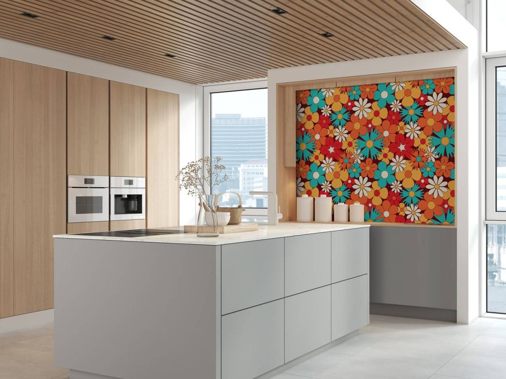 Vrolijke retro bloemen