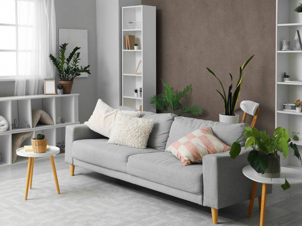 Taupe leder
