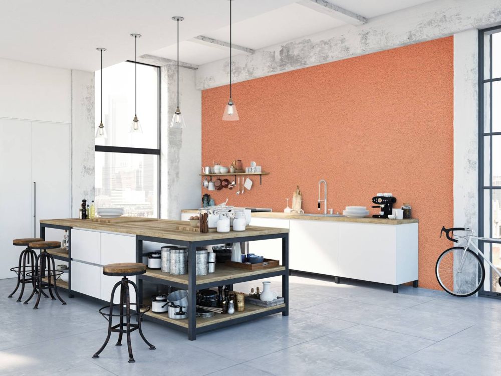 Terracotta beton met lichte structuur