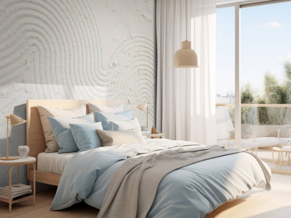 Structuur kunst in off white