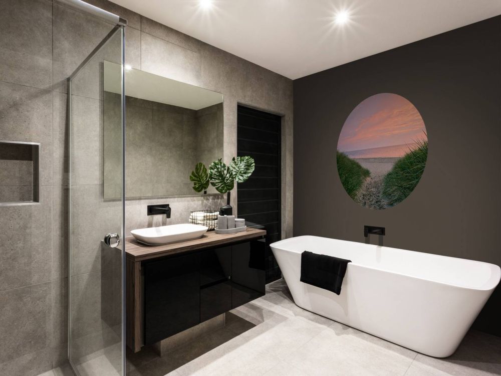 Duin doorgang met zonsopkomst