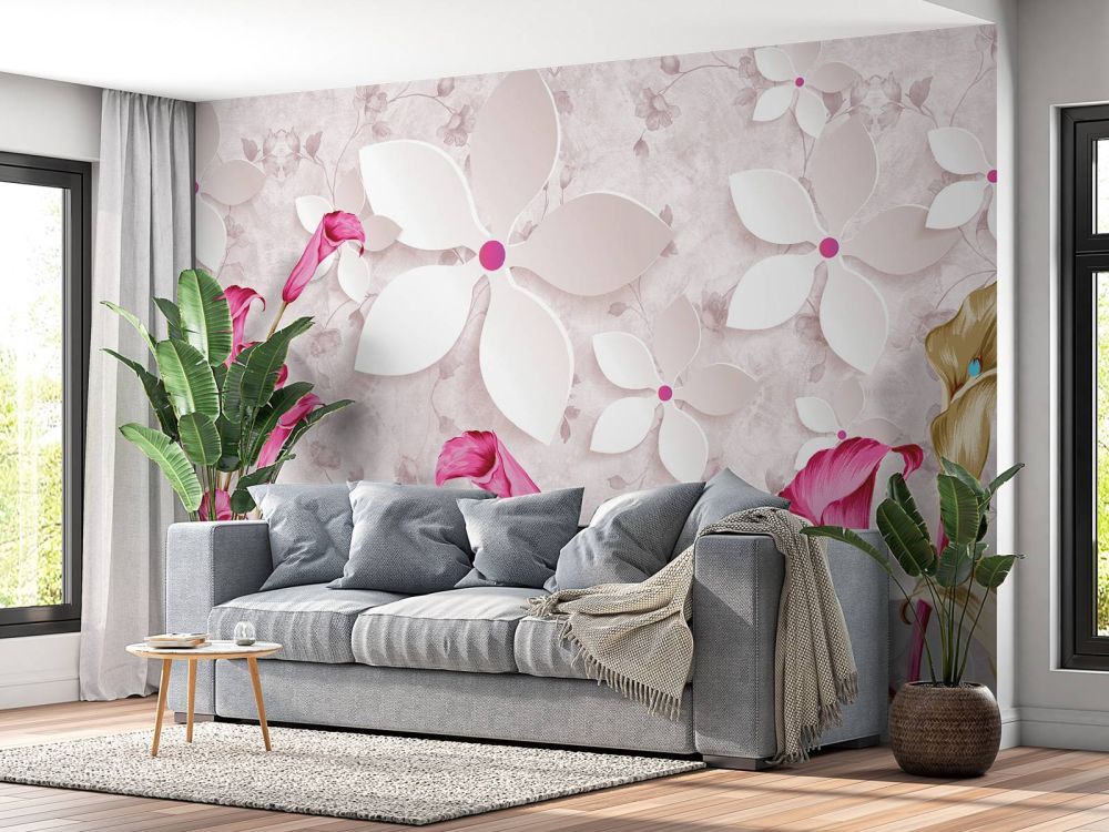 Roze witte bloemen
