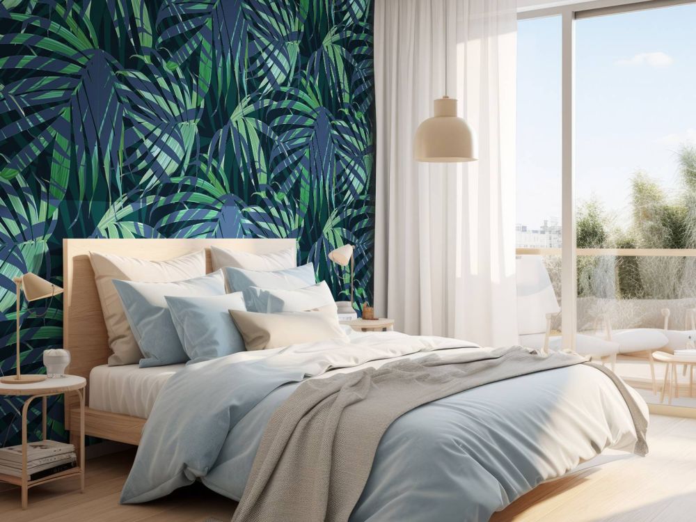 Groene palmbladeren