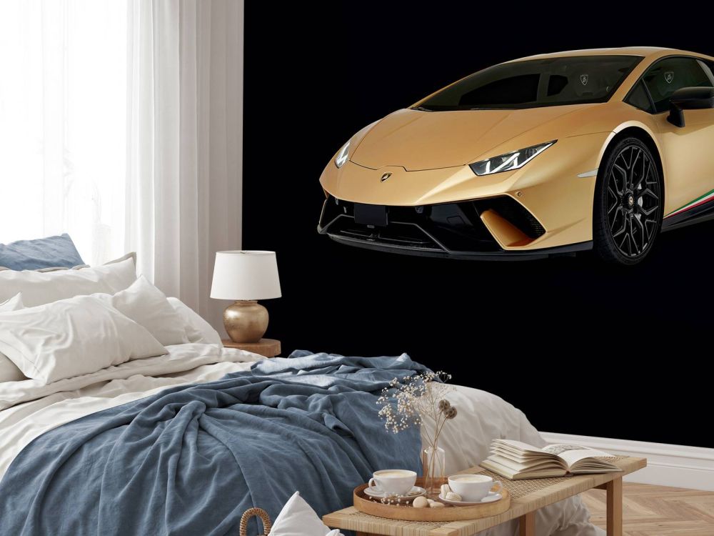 Lamborghini Huracán - Rechter voorkant, zwart