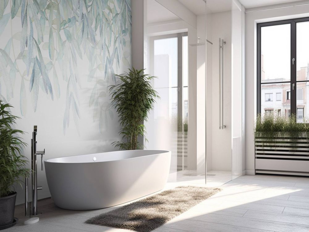 Pastelkleurige waterverf bladeren