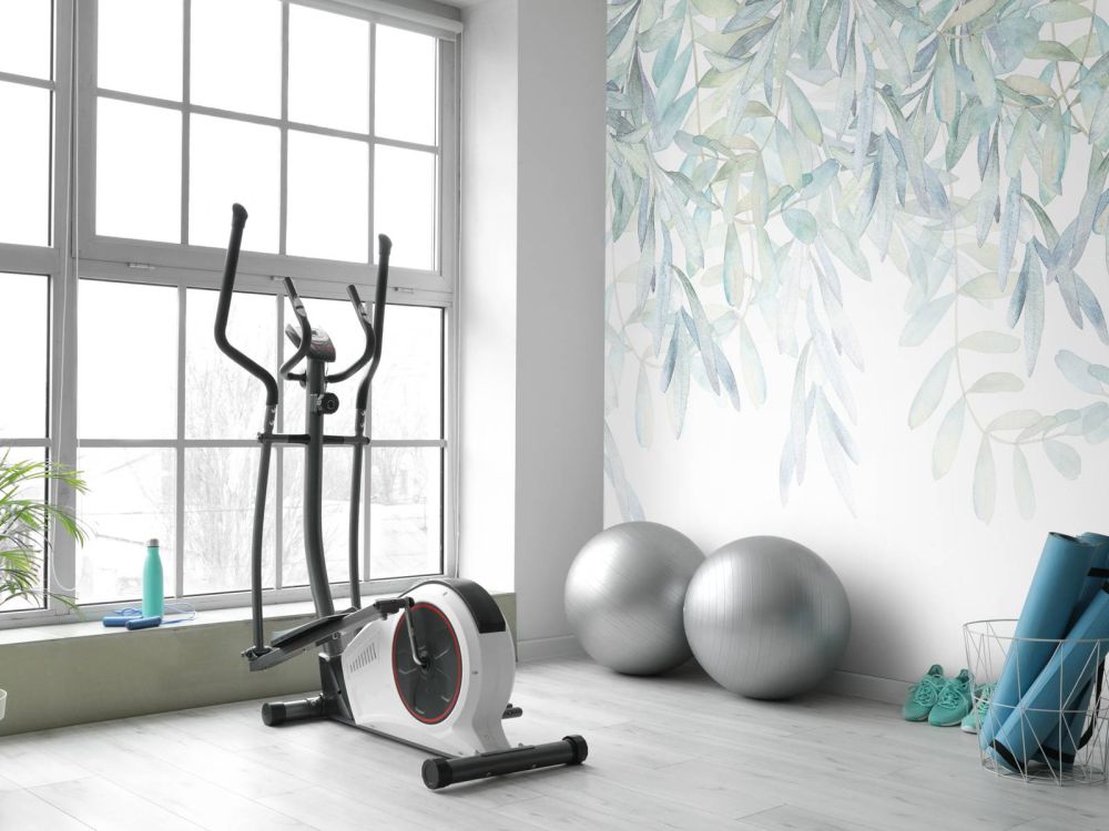 Pastelkleurige waterverf bladeren