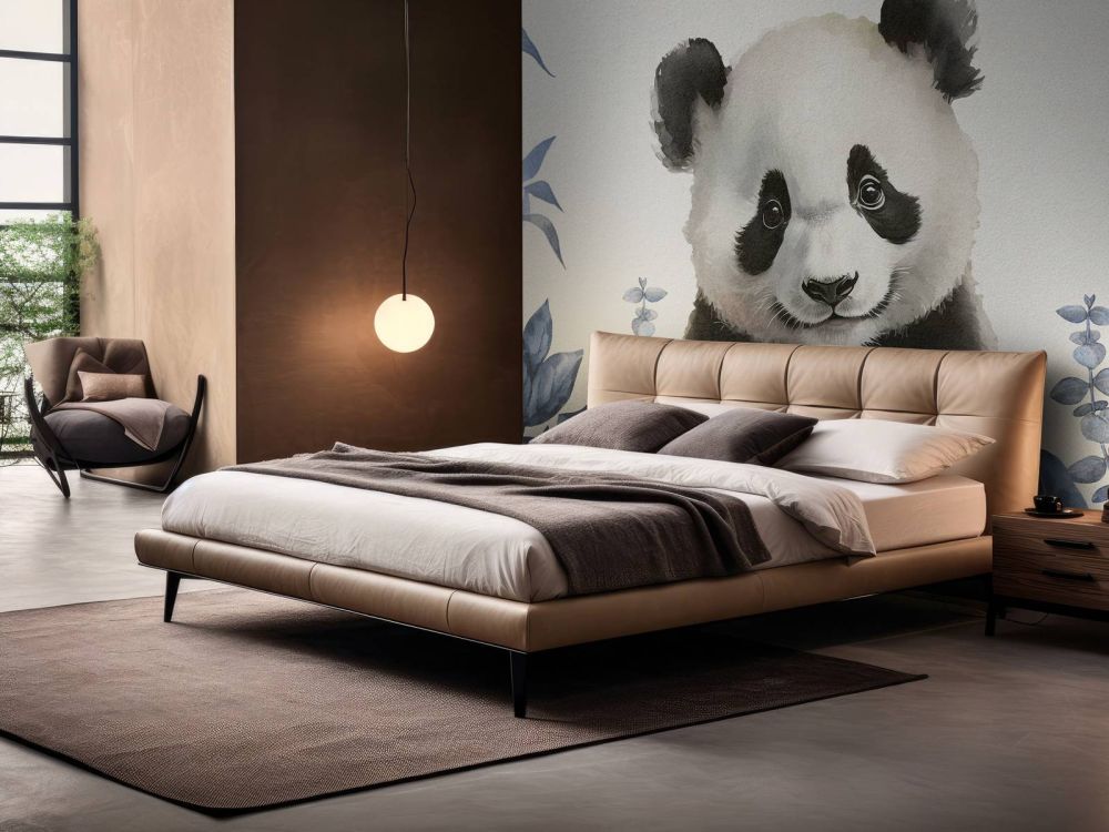 Baby panda in de jungle blauw