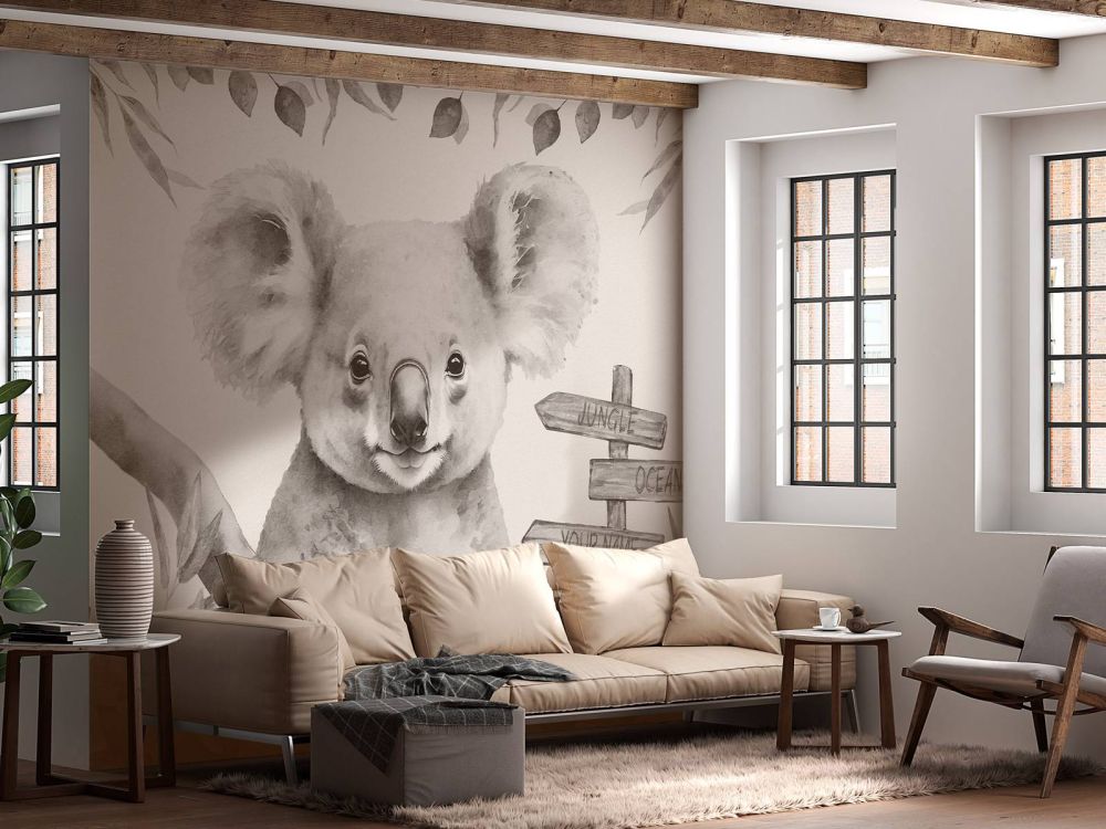 Baby koala in de jungle beige