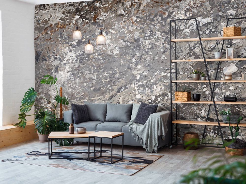 Grijze structuur muur
