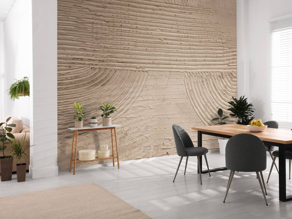 Lijnen en structuren in taupe