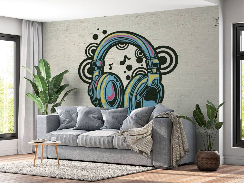 Graffiti koptelefoon
