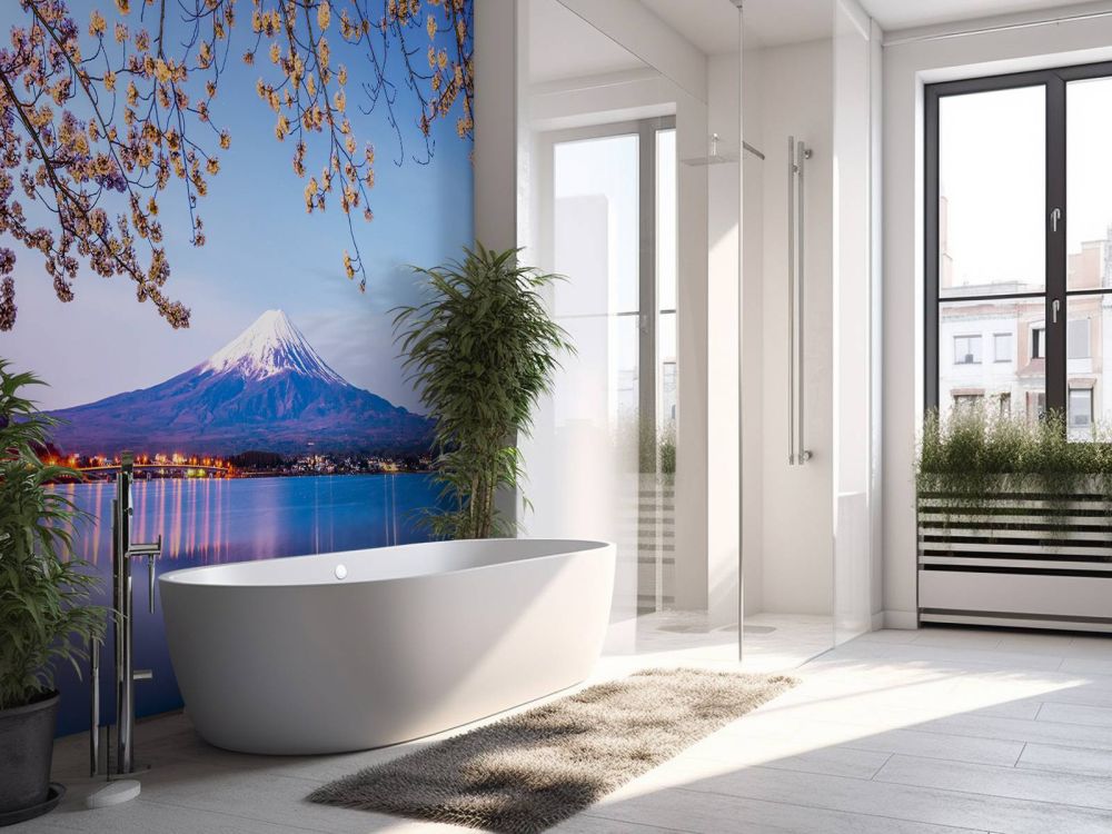 De Fuji berg aan het water