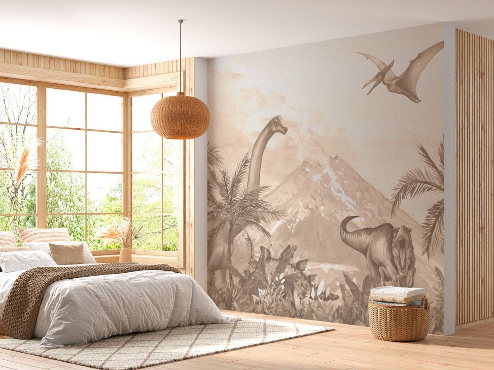 Verschillende dino's in taupe