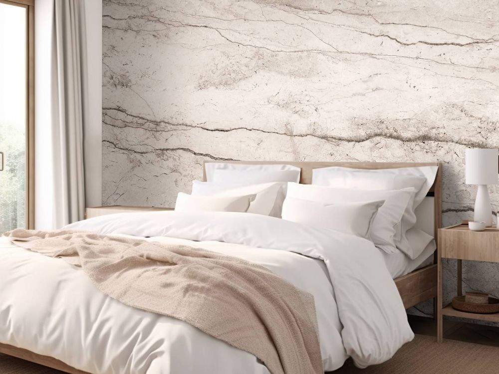 Gedetailleerd beige marmer