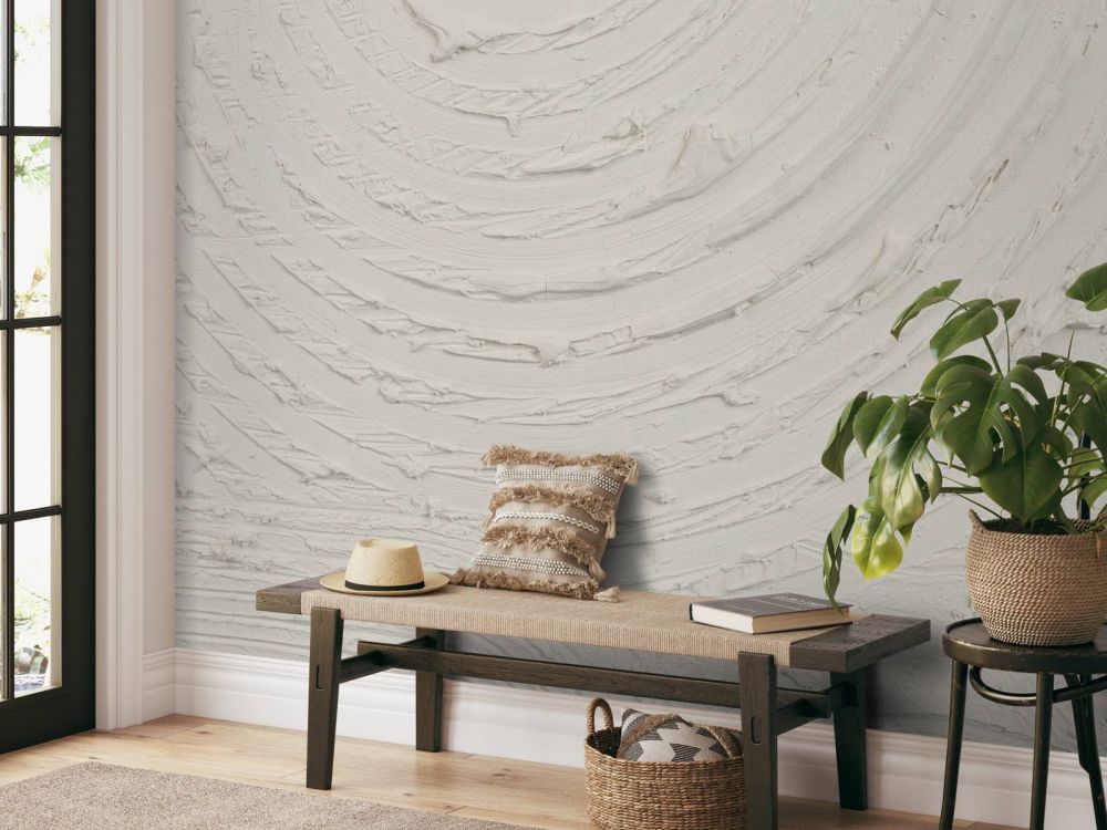 Ronde vormen en lijnen in off white