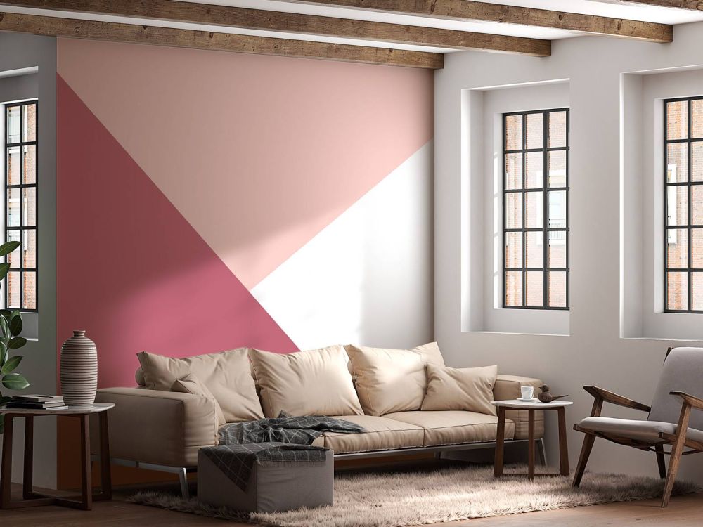 Driehoeken in roze tinten