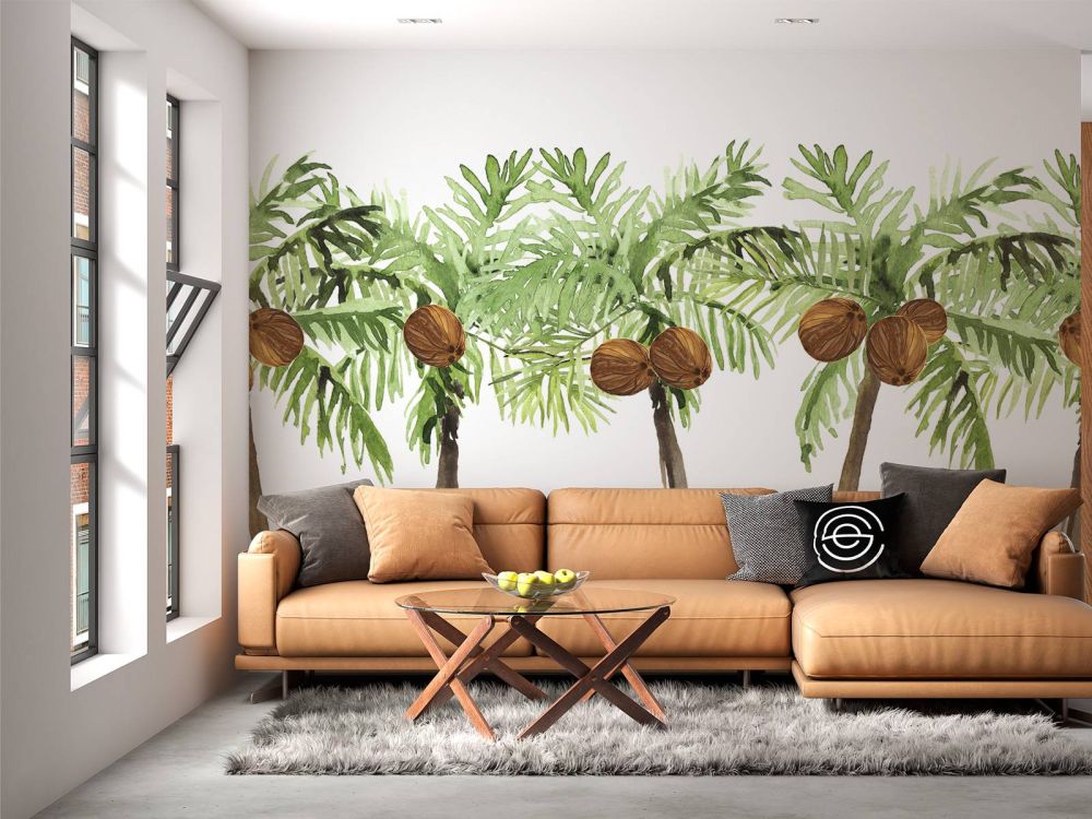 Groene palmbomen